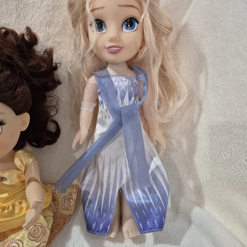 Disney Dolls Belle From Beauty And The Beast And Elsa From Frozen 14 Inches